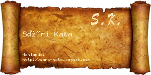 Sári Kata névjegykártya